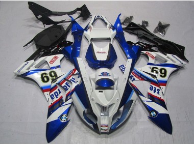 Carenagem Moto S1000RR 09-14 - Branco Azul Sterilgarda 69