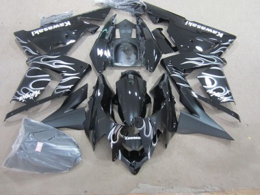 Carenagem Moto ZX10R 03-05 - Preto & Branco Chama