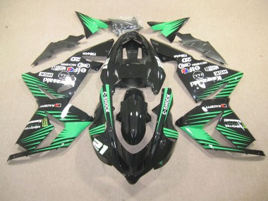 Carenagem Moto ZX10R 03-05 - Preto Verde C-Shock Monster