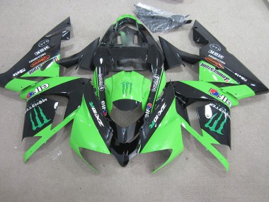 Carenagem Moto ZX10R 03-05 - Preto Verde Monster