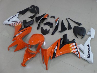 Carenagem Moto ZX10R 08-10 - Laranja & Branco