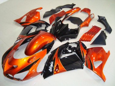 Carenagem Moto ZX14R ZZR 1400 06-11 - Laranja Preto