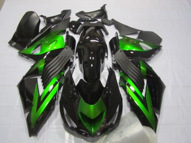 Carenagem Moto ZX14R ZZR 1400 06-11 - Preto Verde