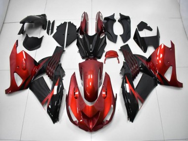 Carenagem Moto ZX14R ZZR 1400 06-11 - Vermelho Preto