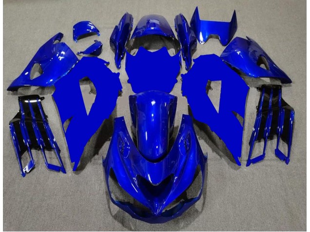 Carenagem Moto ZX14R ZZR 1400 12-21 - Azul Preto