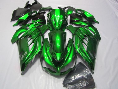 Carenagem Moto ZX14R ZZR 1400 12-21 - Verde Branco Ninja Decalque