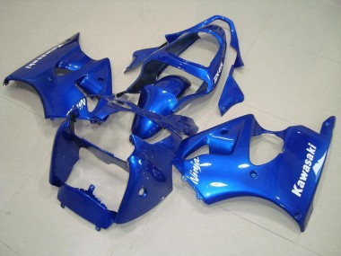 Carenagem Moto ZX6R 00-02 - Azul & Branco Decalques
