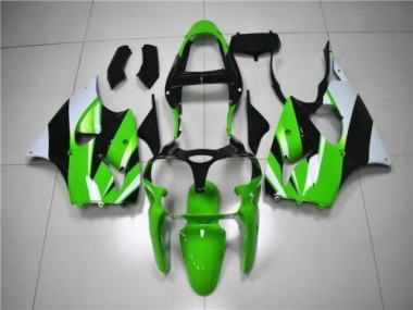Carenagem Moto ZX6R 00-02 - Verde Branco Preto