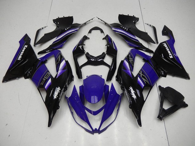 Carenagem Moto ZX6R 13-18 - Preto Azul