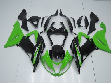 Carenagem Moto ZX6R 13-18 - Preto Verde 636