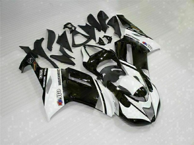 Carroçaria Moto ZX6R 07-08 - Preto Branco