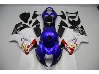 Kit Carenagem Moto GSXR 1300 Hayabusa 96-07 - Azul Branco