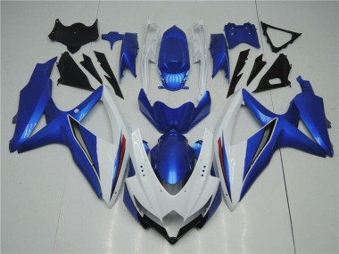 Kit Carenagem Moto GSXR 600 / 750 K8 08-10 - Branco Azul