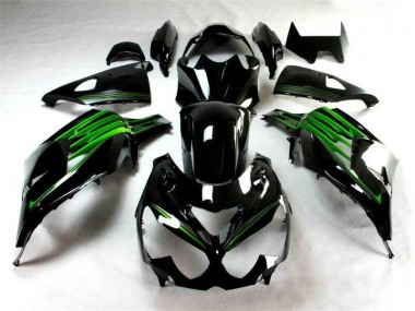 Kit Completo Carenagem Moto EX250 08-12 - Preto Verde