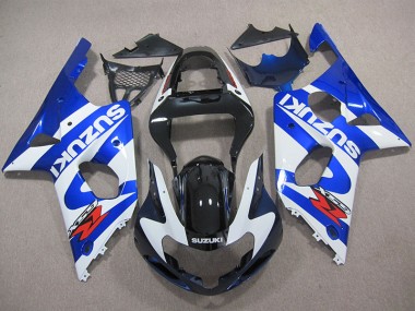 Kit Completo Carenagem Moto GSXR 1000 K1 00-02 - Azul Branco Decalque