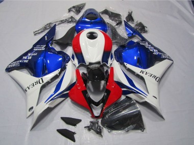 Kits Carenagem Moto CBR 600RR 09-12 - Branco Azul Vermelho DREAM