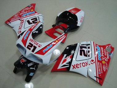 Kits Carenagem Moto Ducati 748 916 996 996S 93-05 - Vermelho Branco Xerox 21