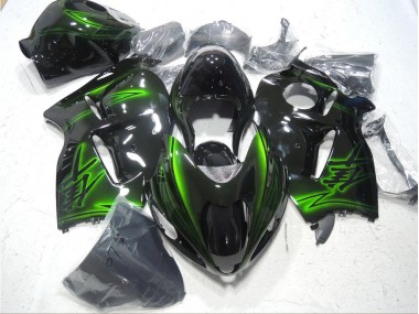 Moto Plástico GSXR 1300 Hayabusa 96-07 - Preto Verde