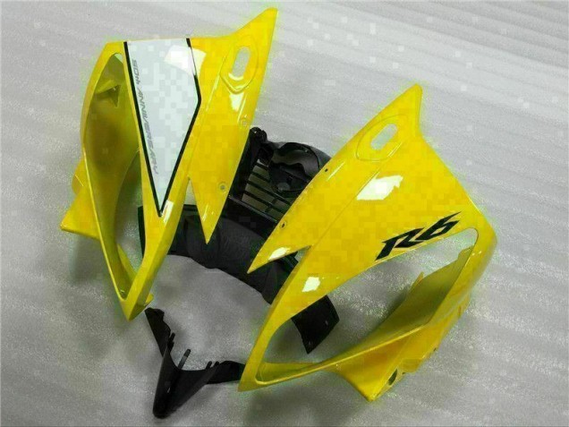 Moto Plásticos R6 06-07 - Amarelo Branco Preto